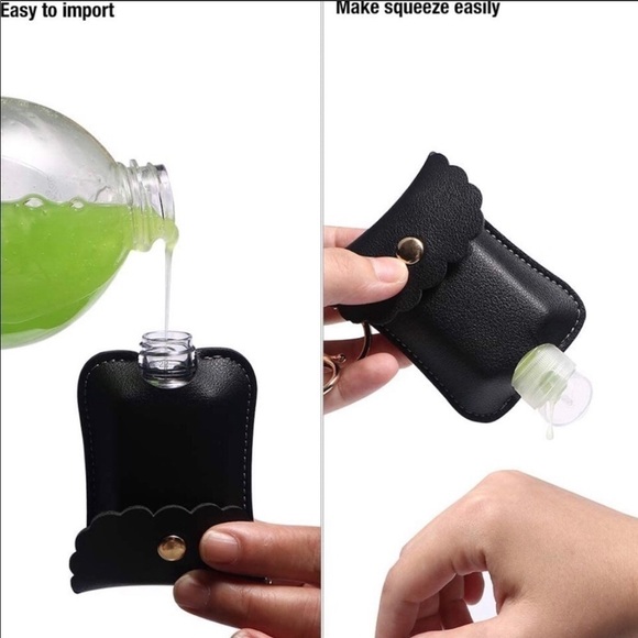 𝅺SANITIZER holder keychain with bonus Pom keychain - Picture 4 of 9